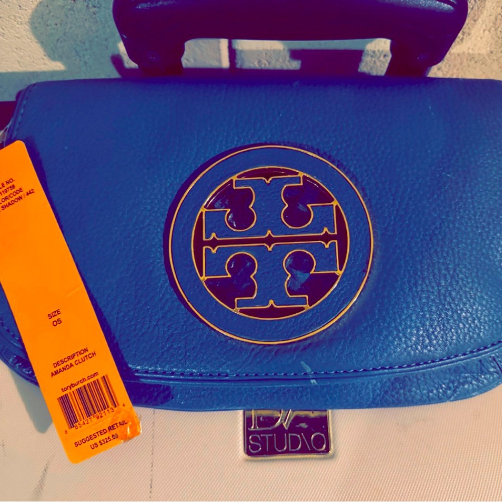 Blue Shadow Amanda Clutch| Tory Burch|